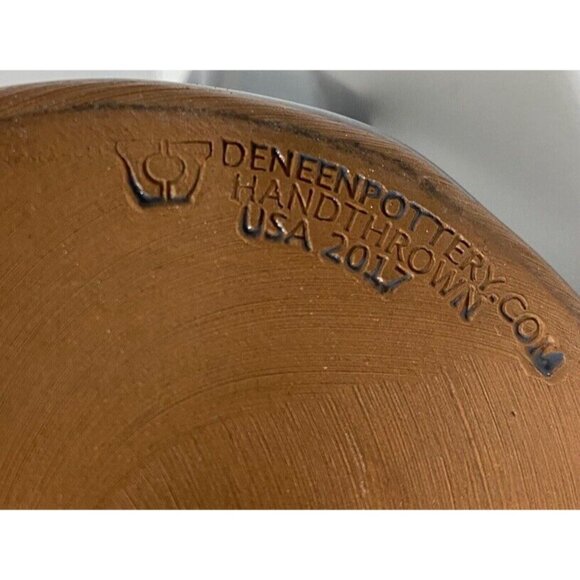 Deneen Pottery Love Your Melon Coffee Mug Cup Gray Drip Glaze Cancer Support - Picture 4 of 6